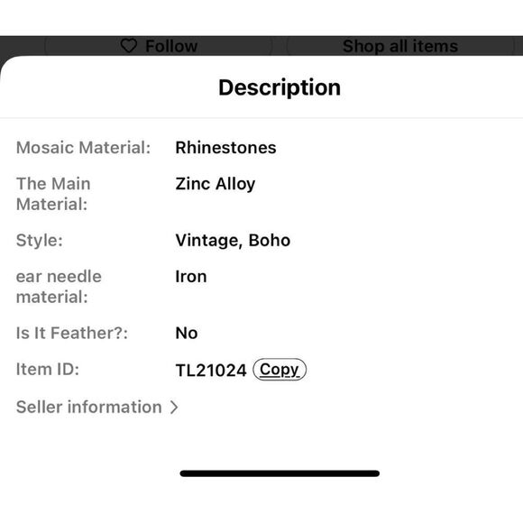 Boho super Neat Open Dangle Earrings NWT - Picture 5 of 5